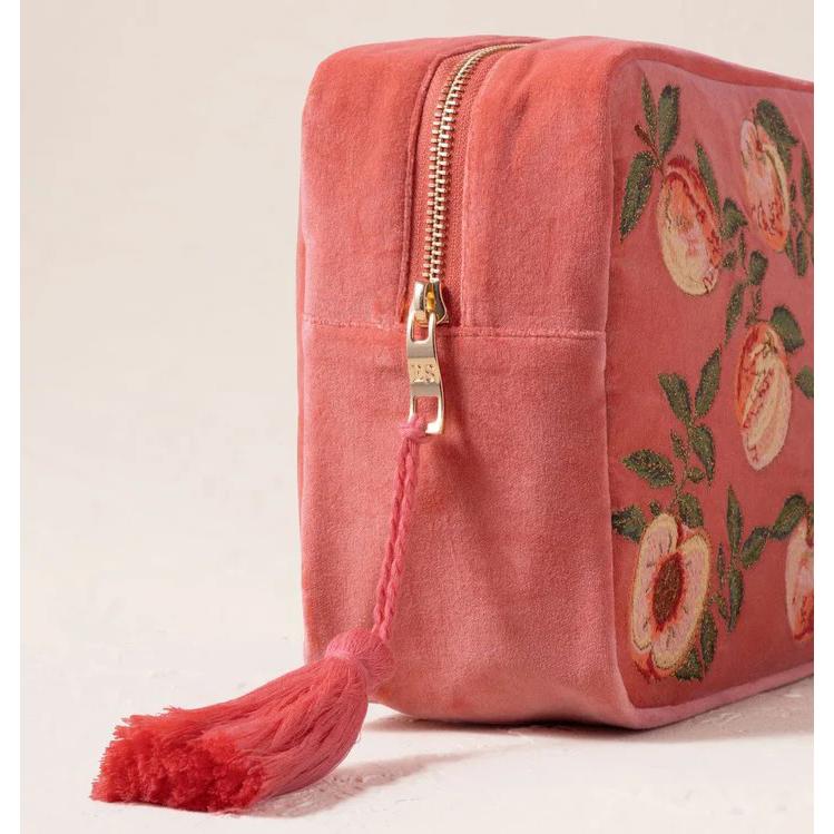 Elizabeth Scarlett Peach Velvet Wash Bag | Jarrolds, Norwich