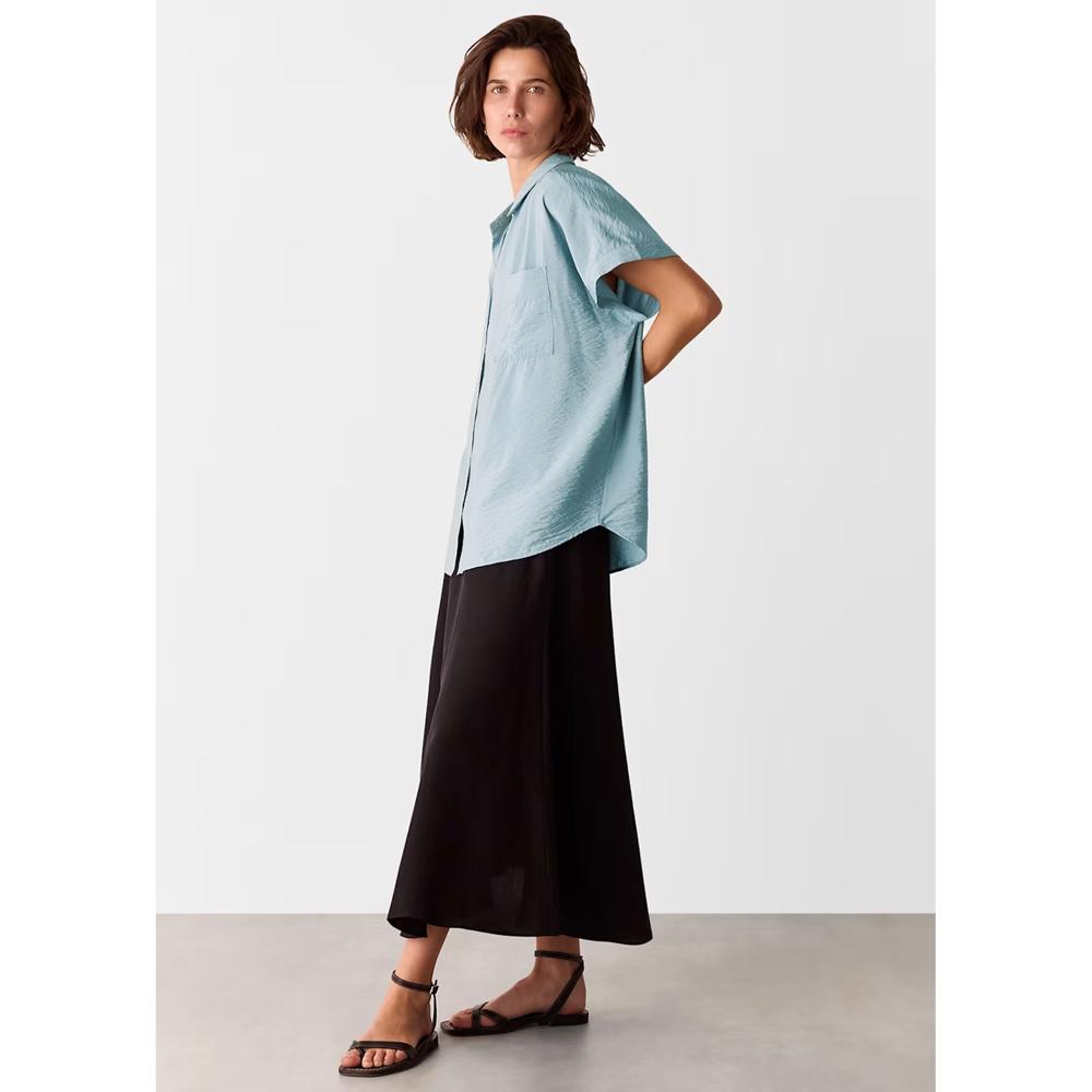 Whistles Pale Blue Nicola Button Through Shirt Whistles Pale Blue Nicola Button Through Shirt