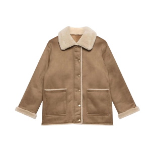 Mint Velvet Tan Reversible Aviator Jacket