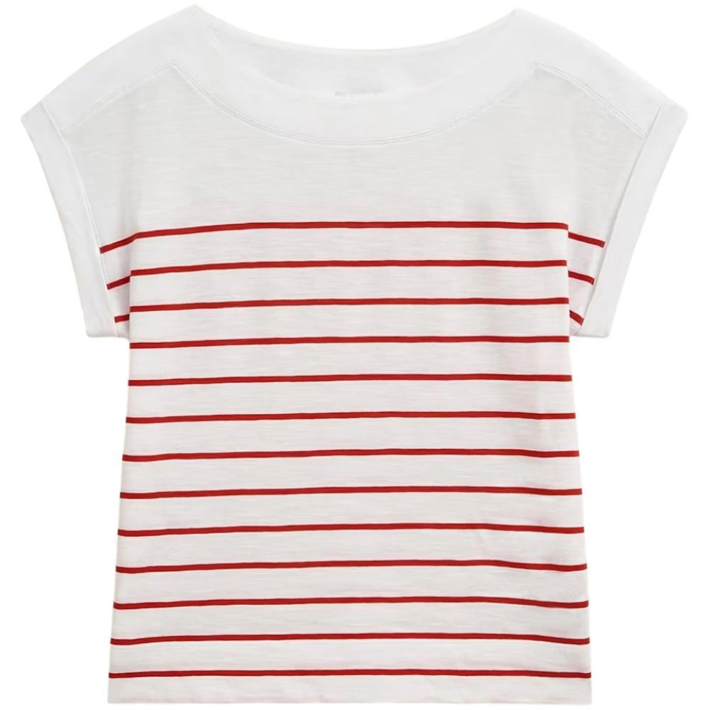 Hobbs Alycia Cotton Slub Stripe T-Shirt Hobbs Alycia Cotton Slub Stripe T-Shirt