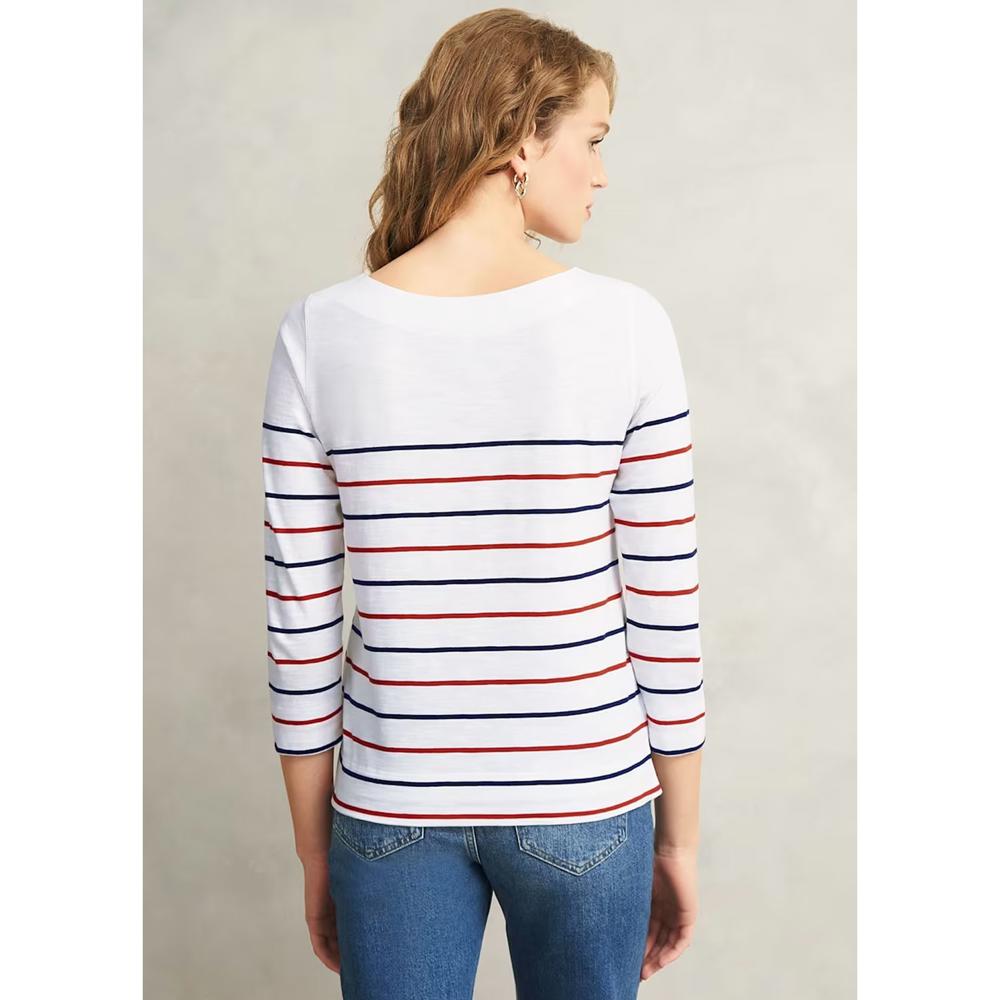 Hobbs Avia Cotton Slub Striped T-Shirt