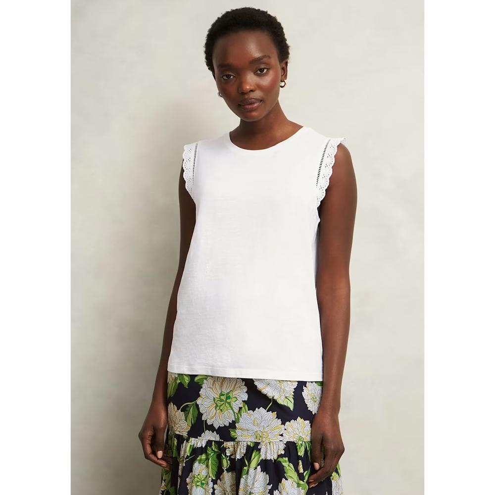 Hobbs Leia Cotton Broderie Top Hobbs Leia Cotton Broderie Top