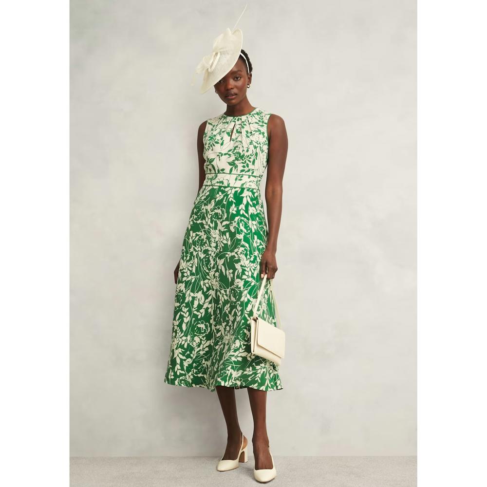 【フローラル】HOBBS LONDON / maddie フレアノースリーブドレス Maddie Dress | Hobbs US |