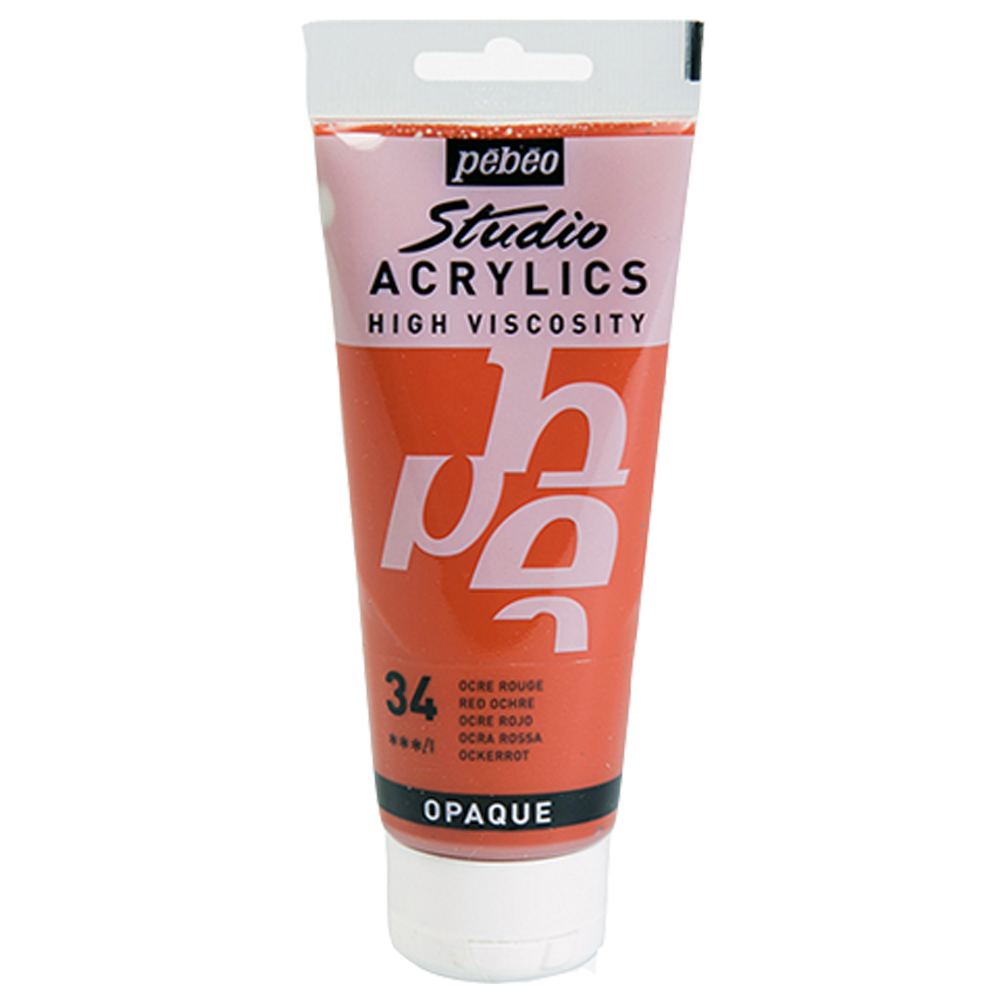 pebeo acrylic paint - 100ML, REDOCHRE