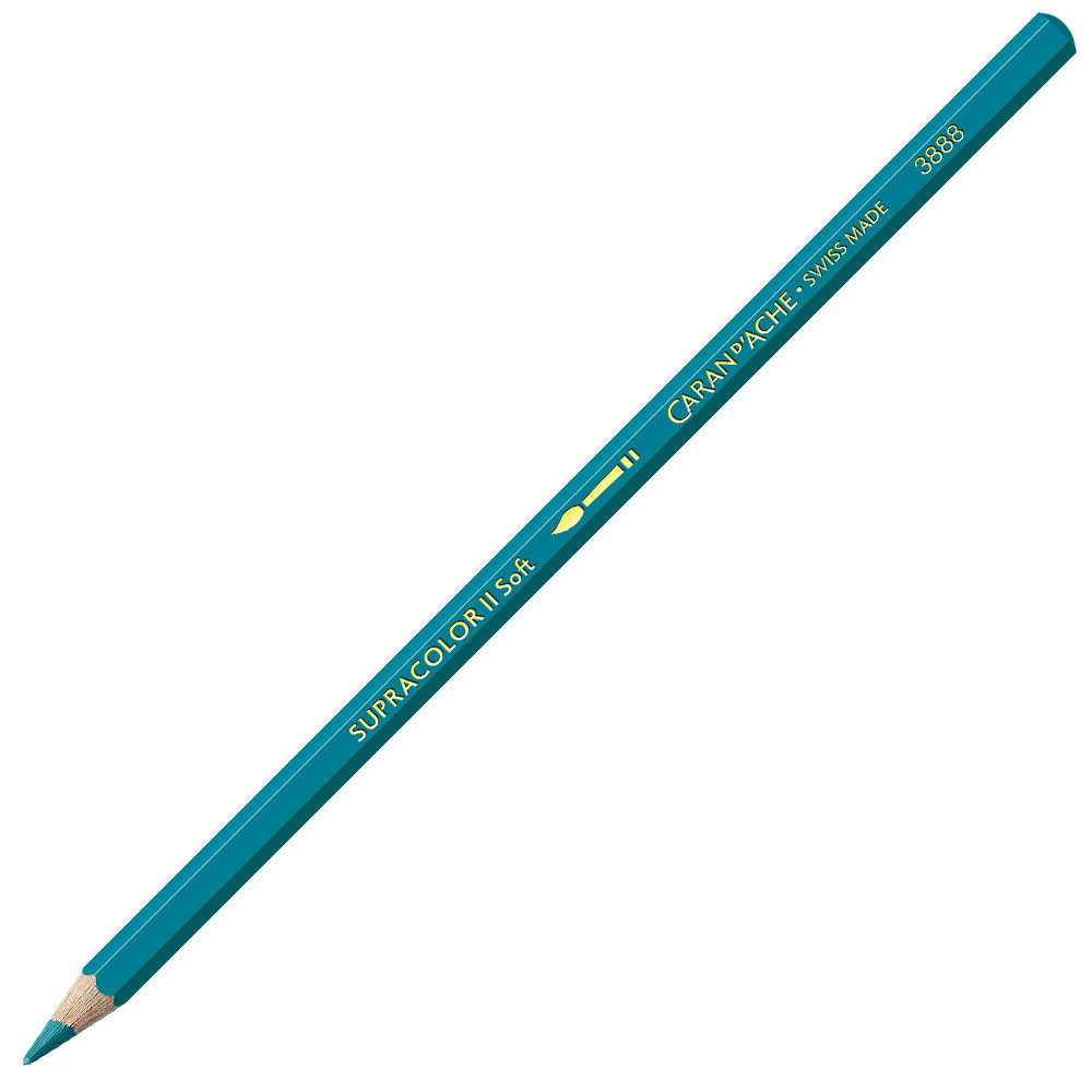 Caran D'Ache Water Colour Supracolour Pencils - Assorted - CYAN