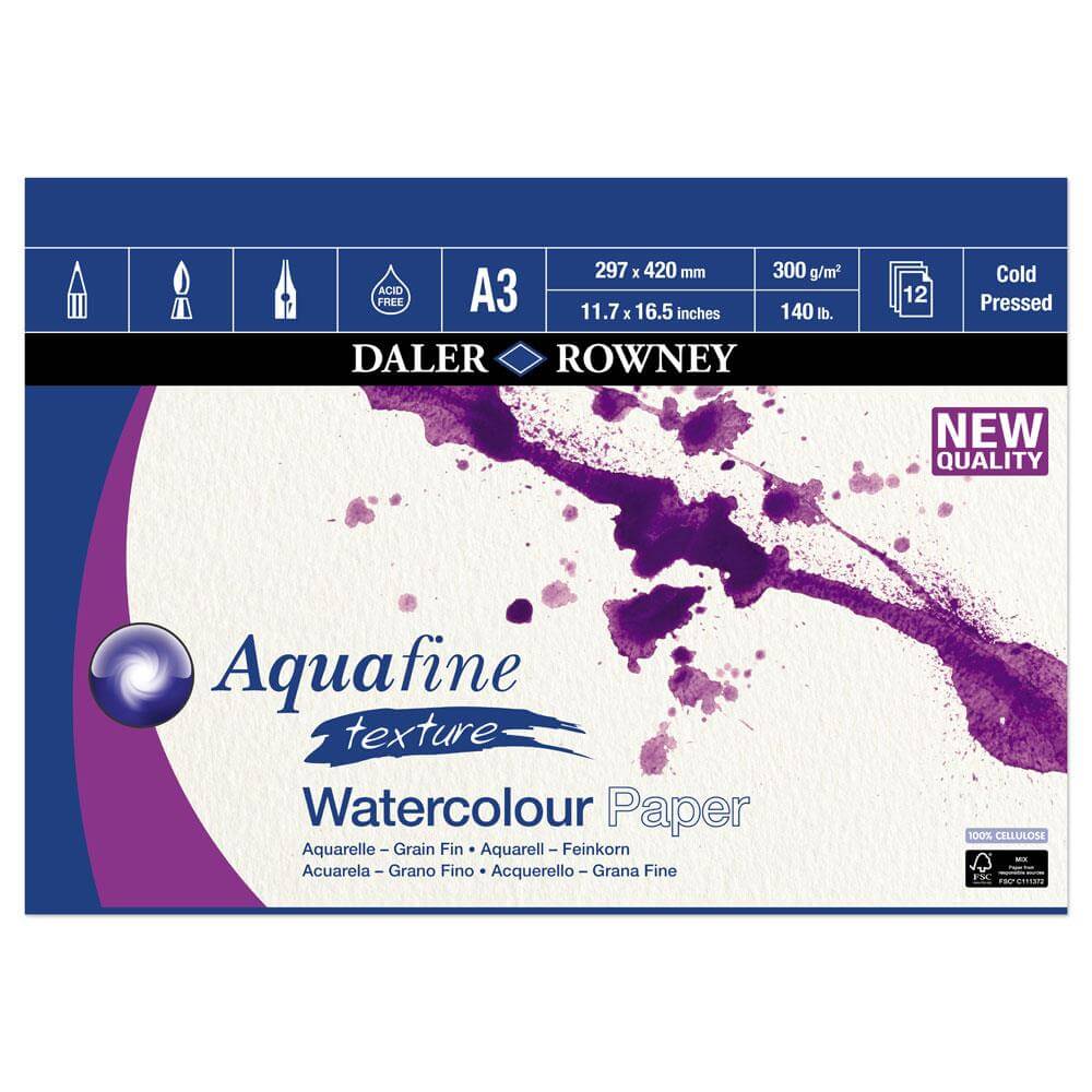 Daler Rowney Aquafine Water Colour Pad A3 and A4