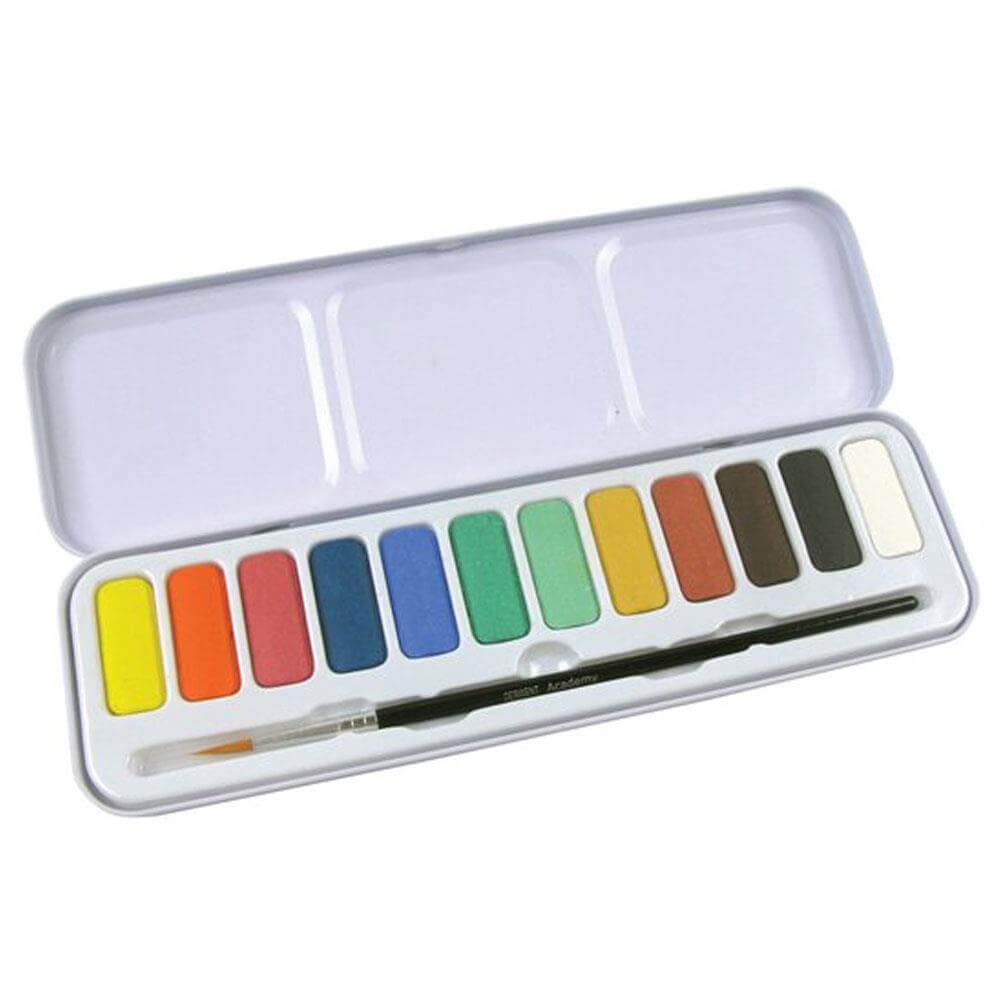 Derwent Pastel Shades Paint Pan Set, 12 Colours, Paints