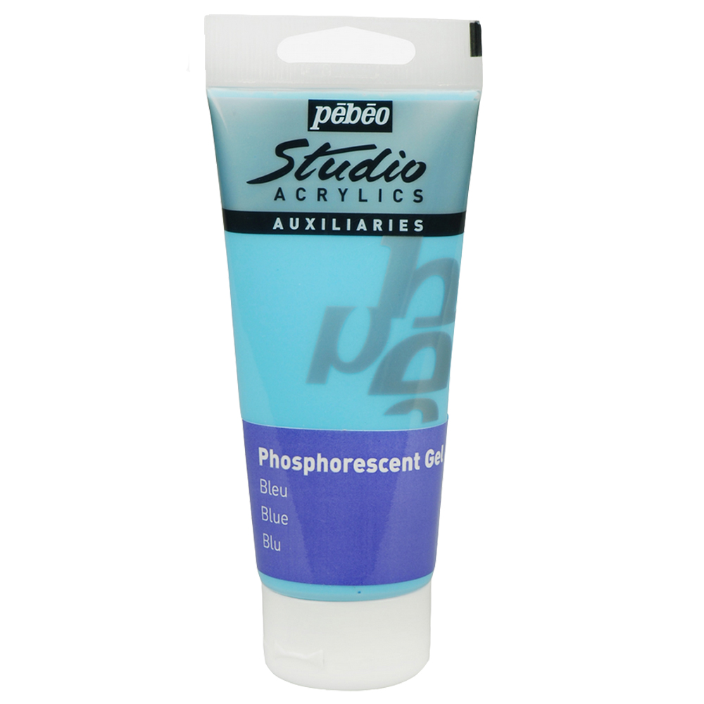 Pebeo Phosphorescent Studio Gel 100ml - 100ML, BLUE