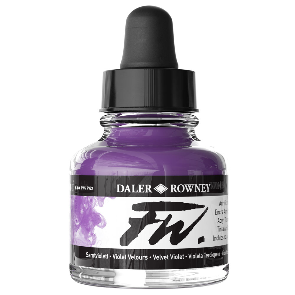 Daler Rowney FW Acrylic Ink 29.5ml - 29.5ML, VELVET VIOLET