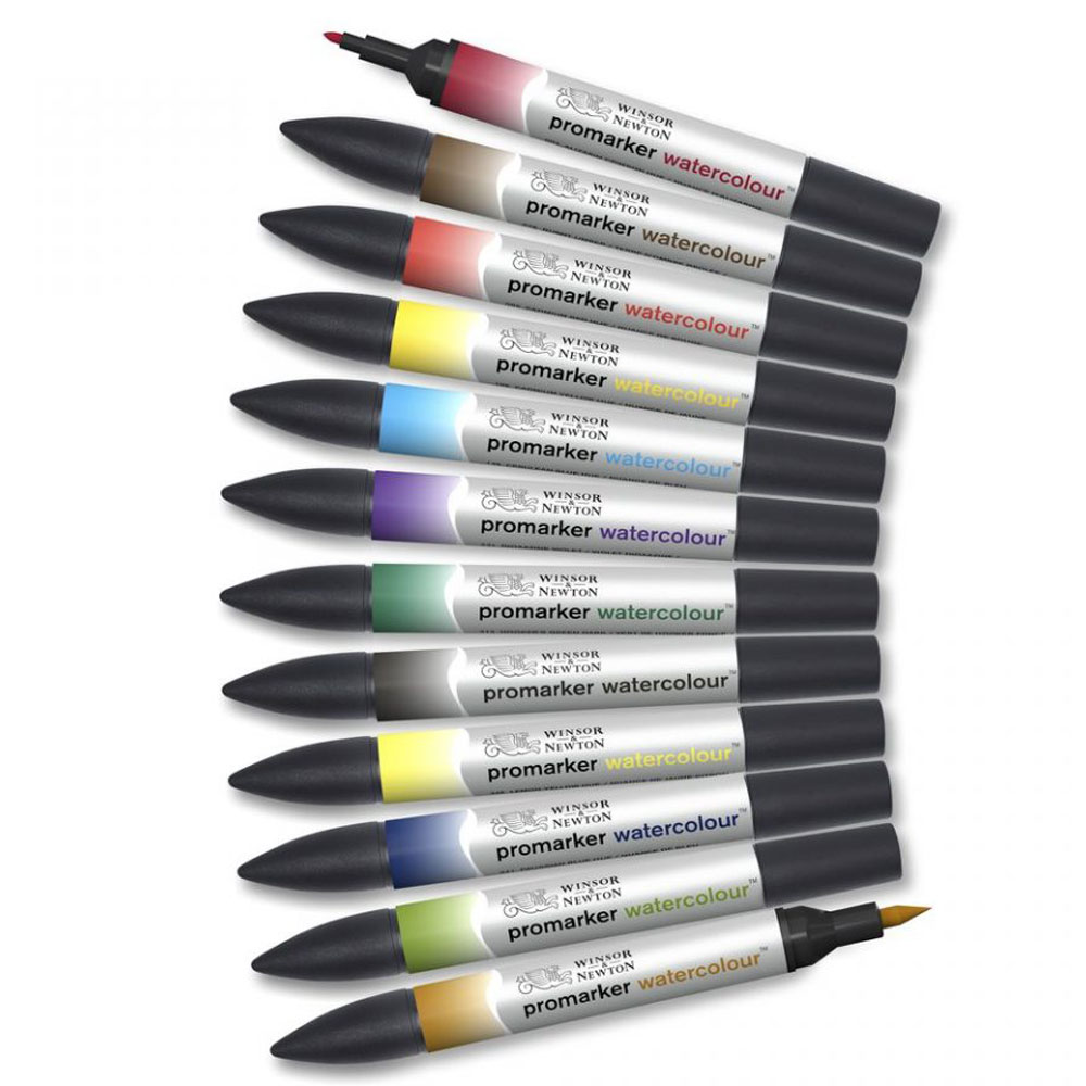 Winsor & Newton Promarker Watercolour Twin Tip Marker Pens -  UK