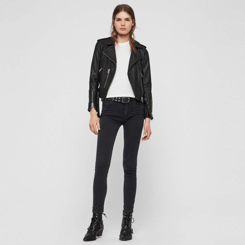 All saints walker leather biker jacket best sale