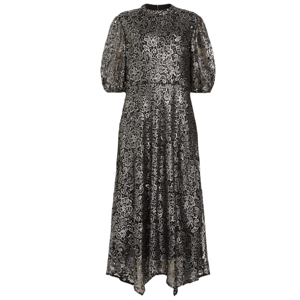 AllSaints Camila Broderie Asymmetric Hem Dress | Jarrolds, Norwich