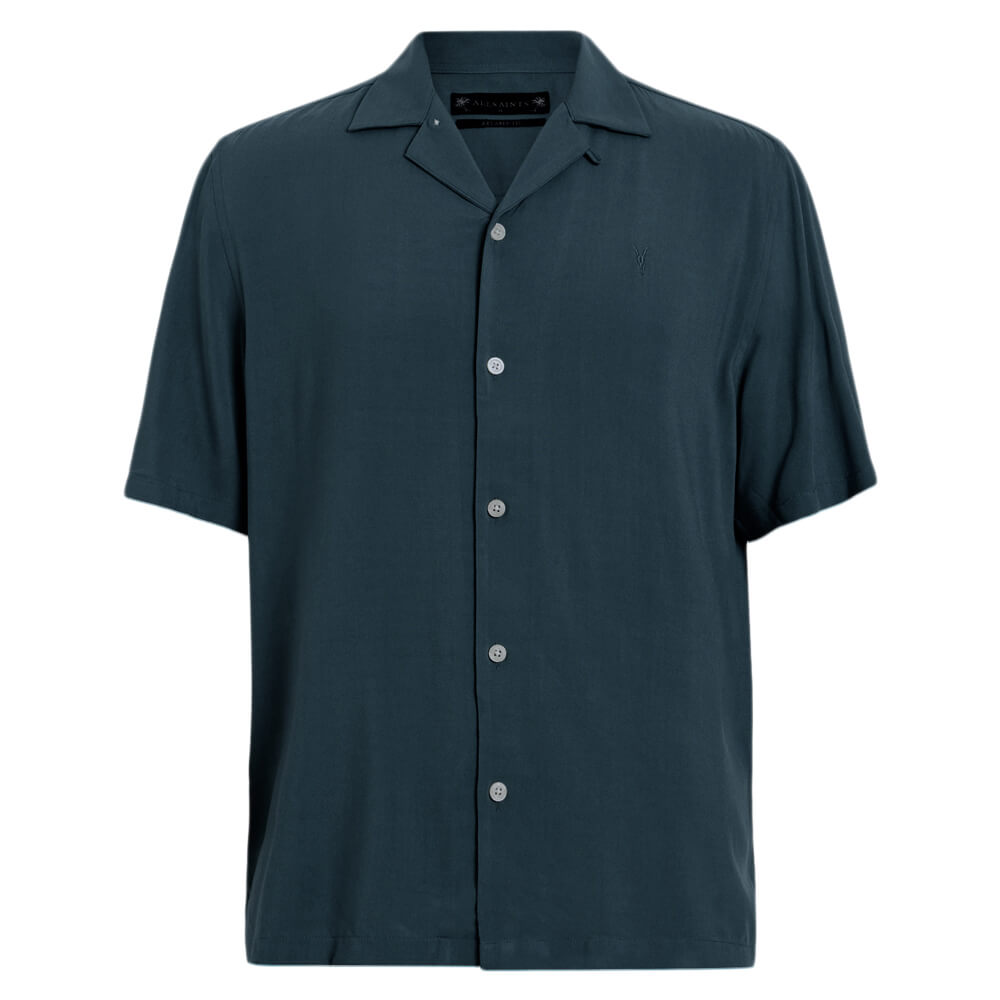 AllSaints Venice Camp Collar Ramskull Shirt | Jarrolds, Norwich