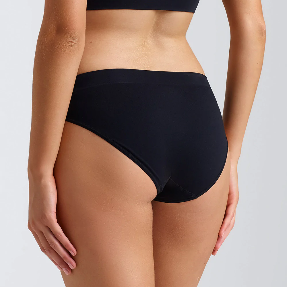 Ambra Women's Smooth Lines Bikini 2 Pack Black