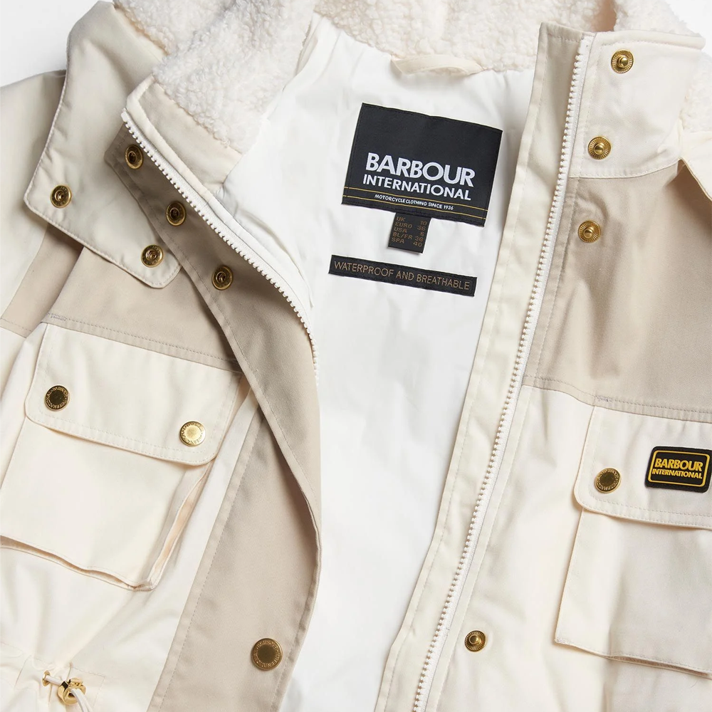 Barbour jacket kids white on sale