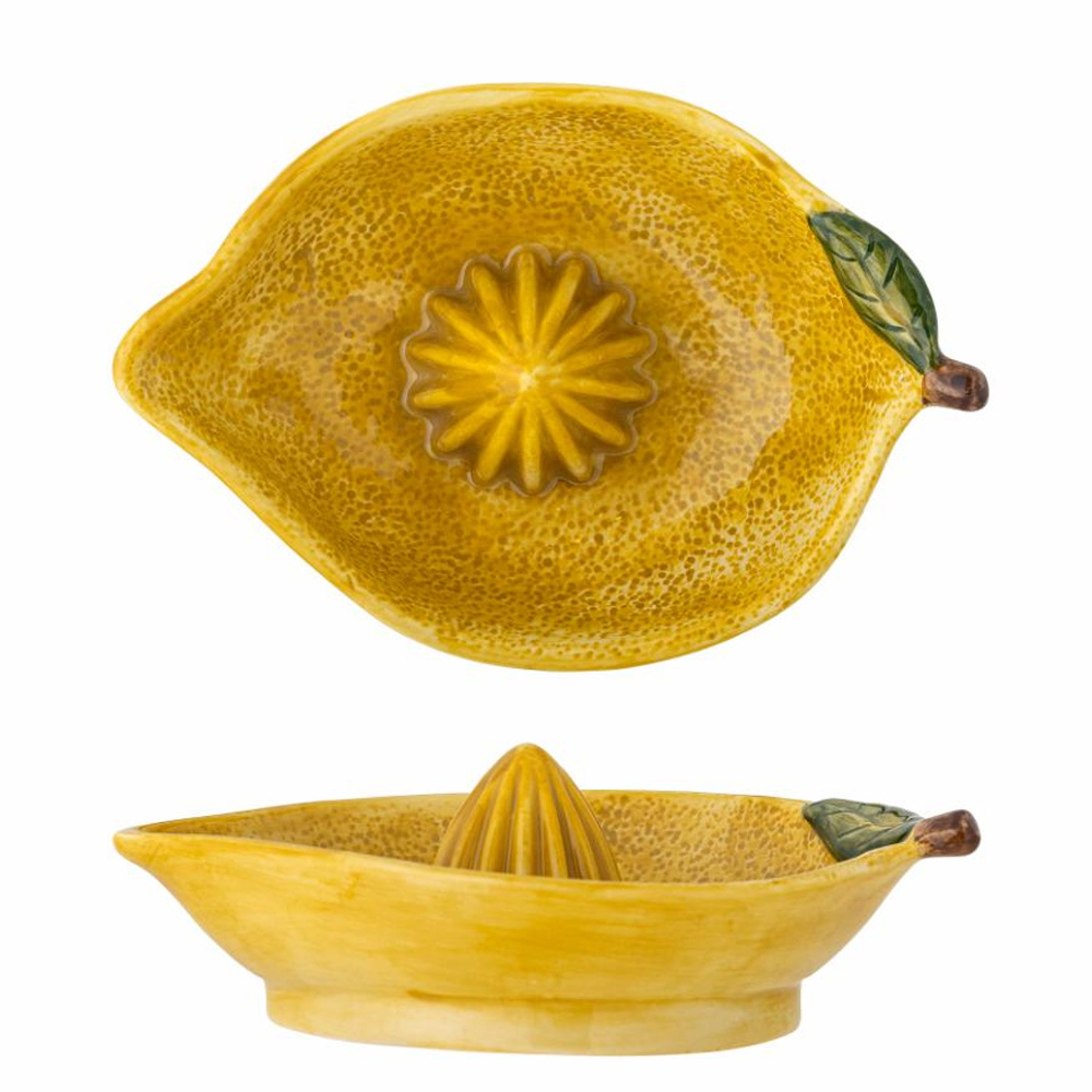 Bloomingville Limone Lemon Juicer Yellow Stoneware 