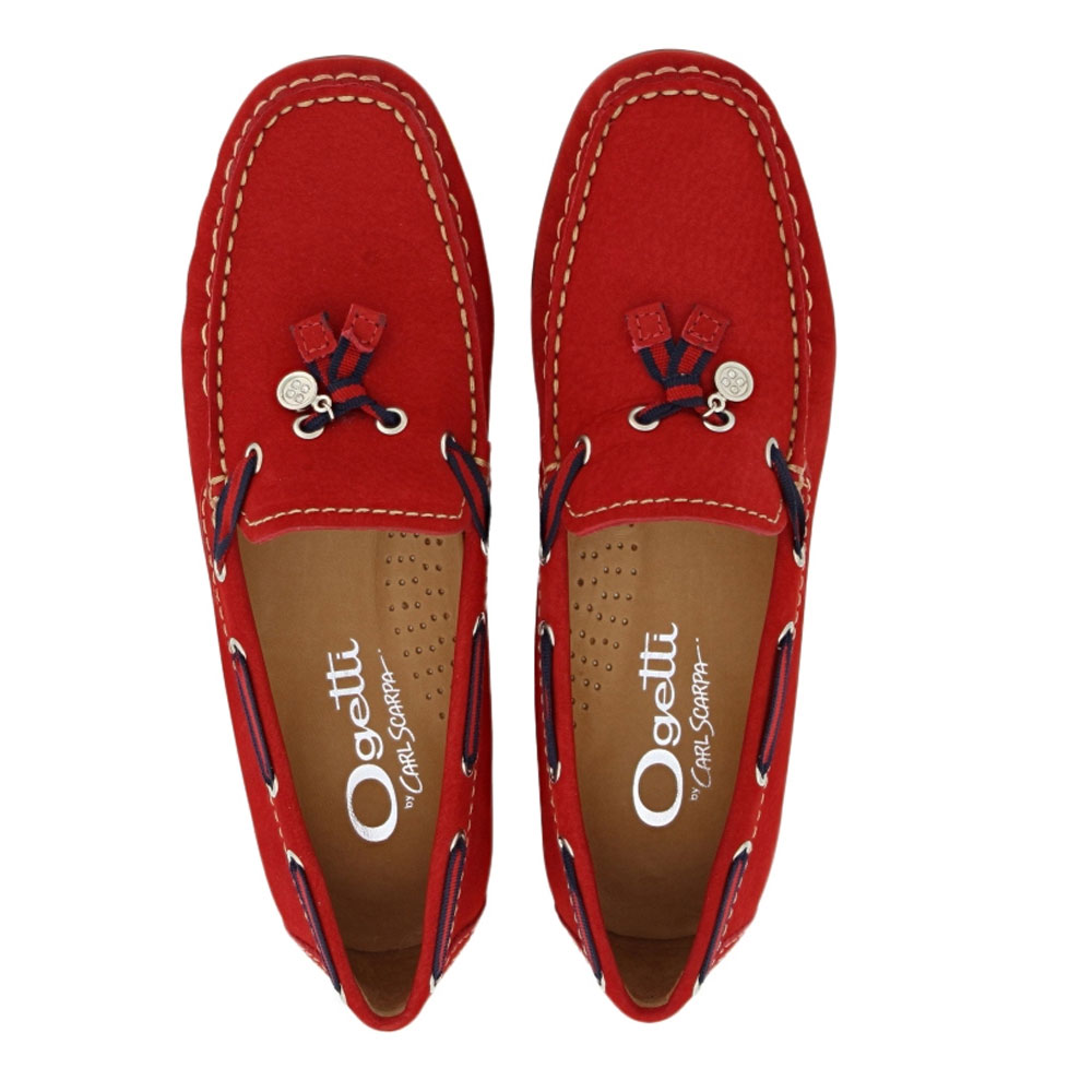 Womens red loafers for sales sale