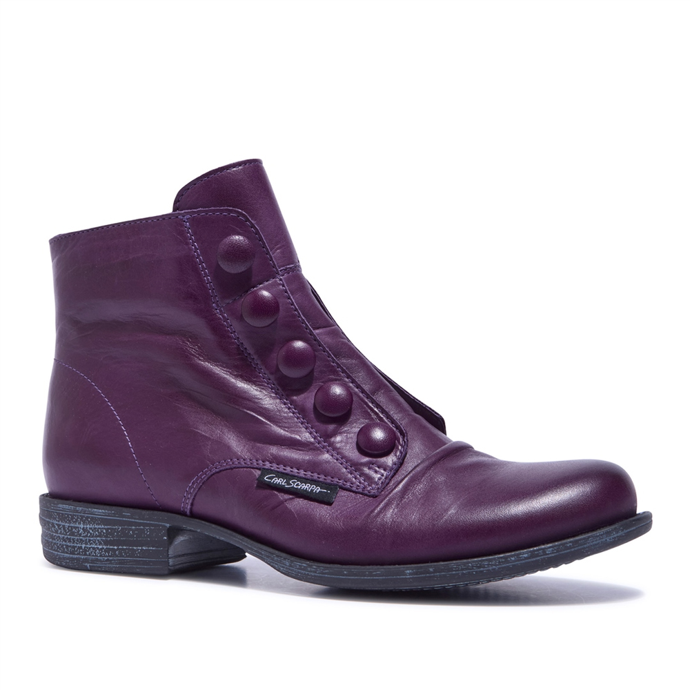 Carl Scarpa Ester Purple Leather Ankle Boots Jarrolds Norwich