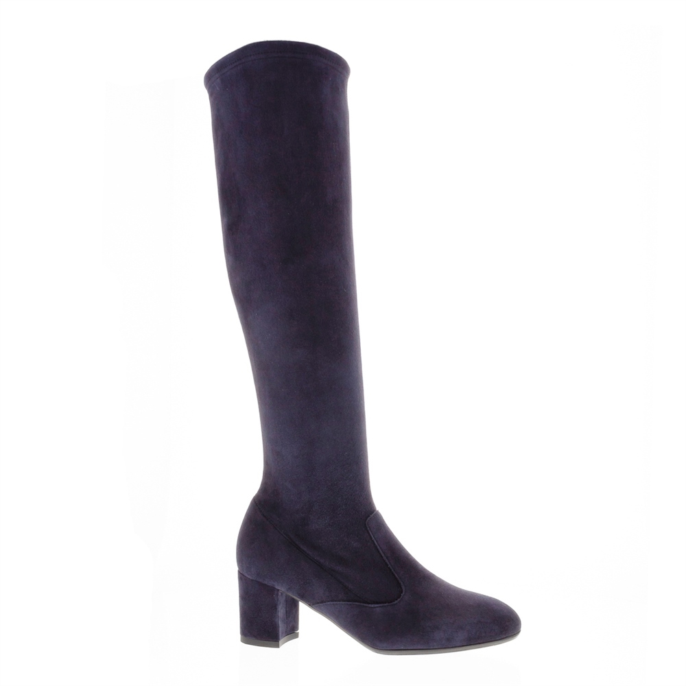 Navy high clearance heel boots