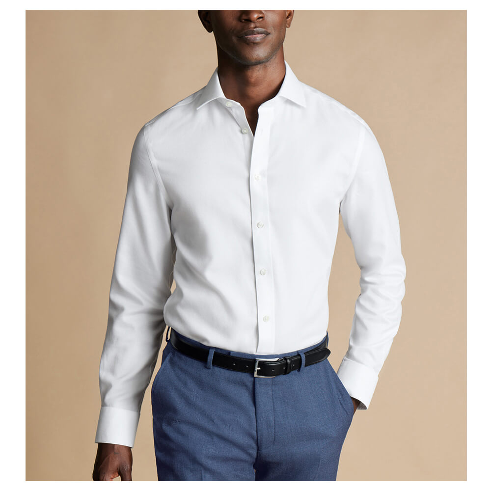 Mayfair Wrinkle-Resistant White Twill Shirt