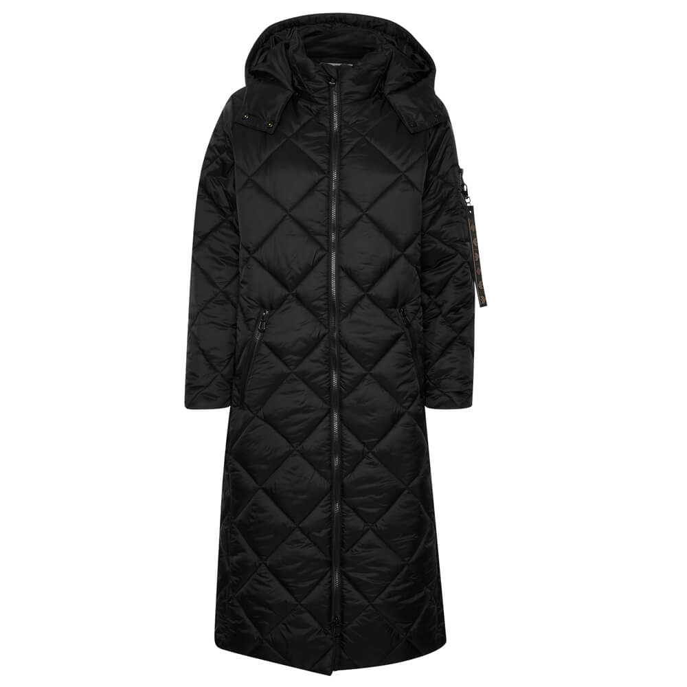 Cream Gaiagro Black Quilted Coat | Jarrolds, Norwich