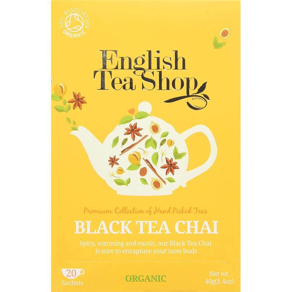 English Tea Shop Organic Chai Black Tea 20 Bags | Jarrolds, Norwich