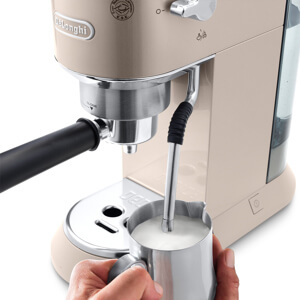 De'Longhi Dedica Arte Metallics Espresso Coffee Machine, Beige