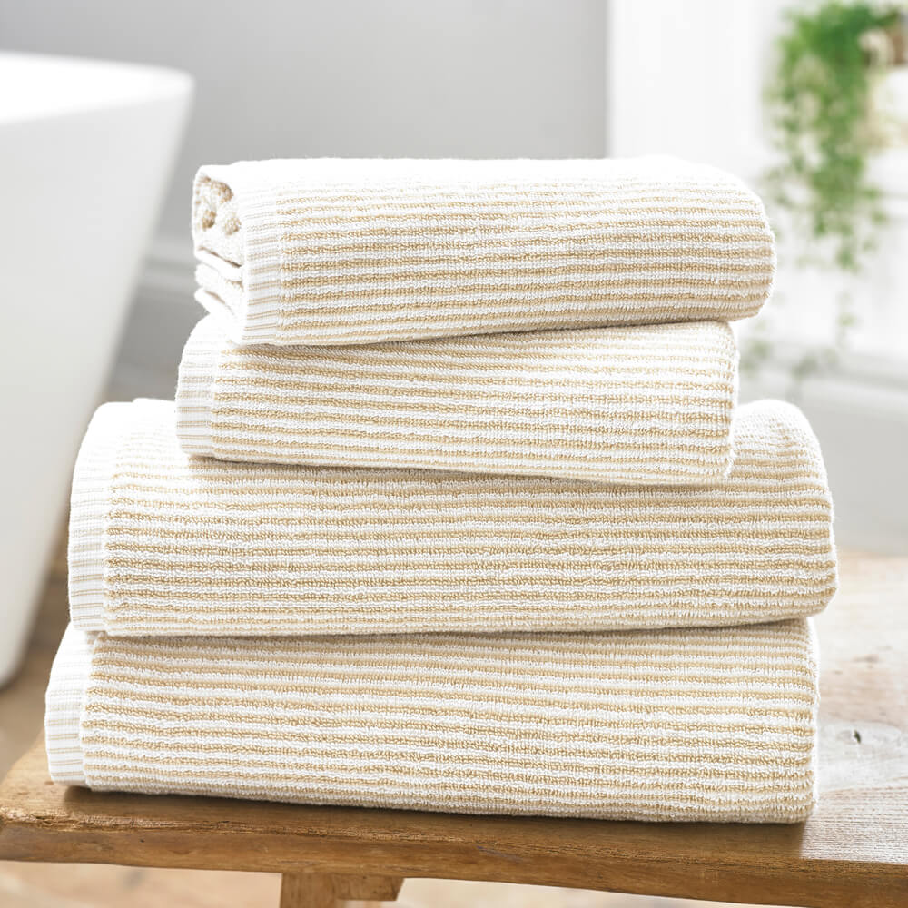 Pinstripe towels sale