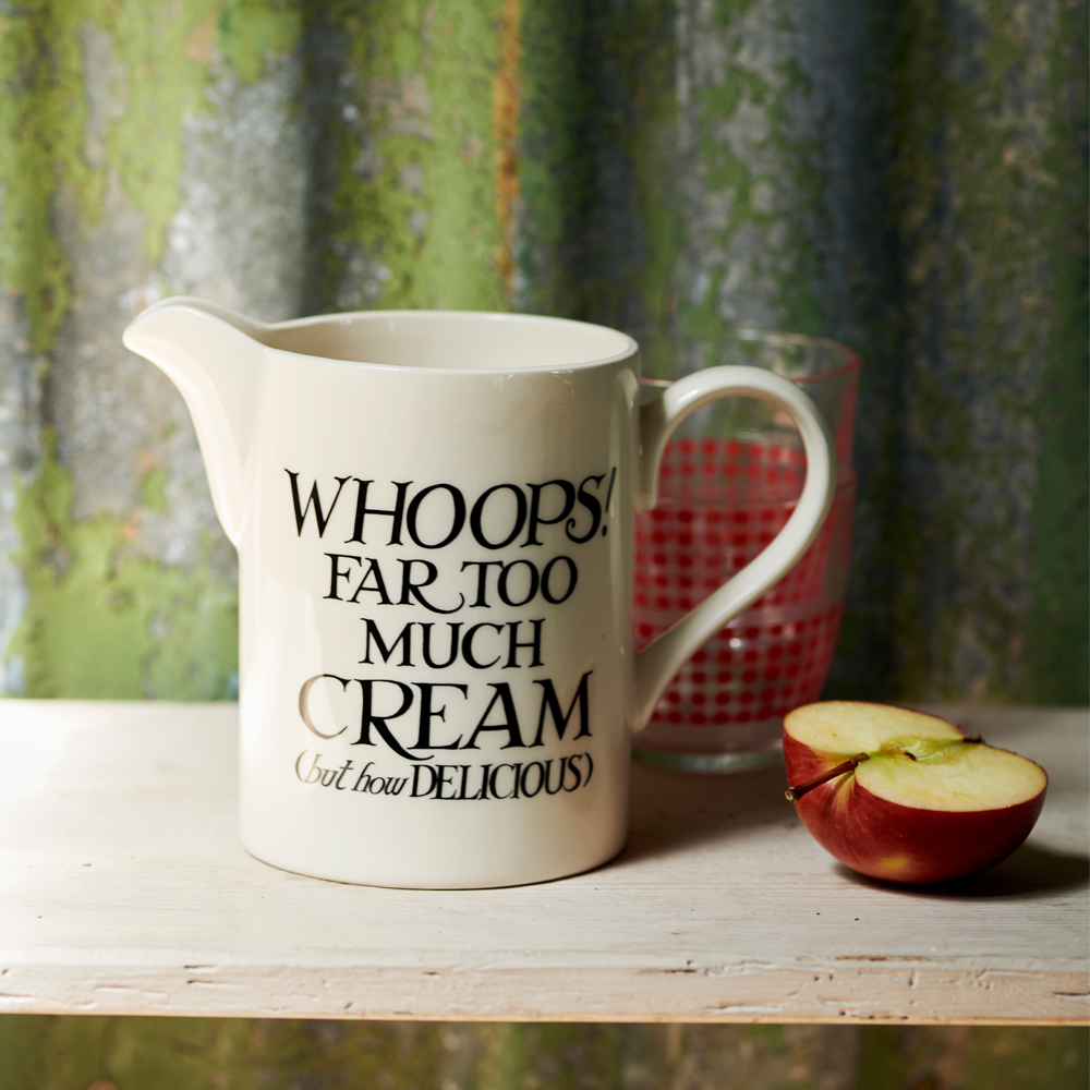 Emma Bridgewater Black Toast Cream Medium Straight Jug | Jarrolds
