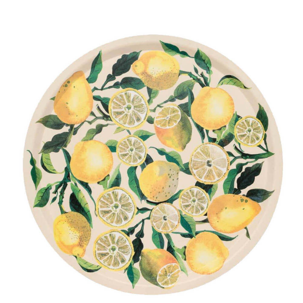 Emma Bridgewater Lemons Round Birch Tray | Jarrolds, Norwich