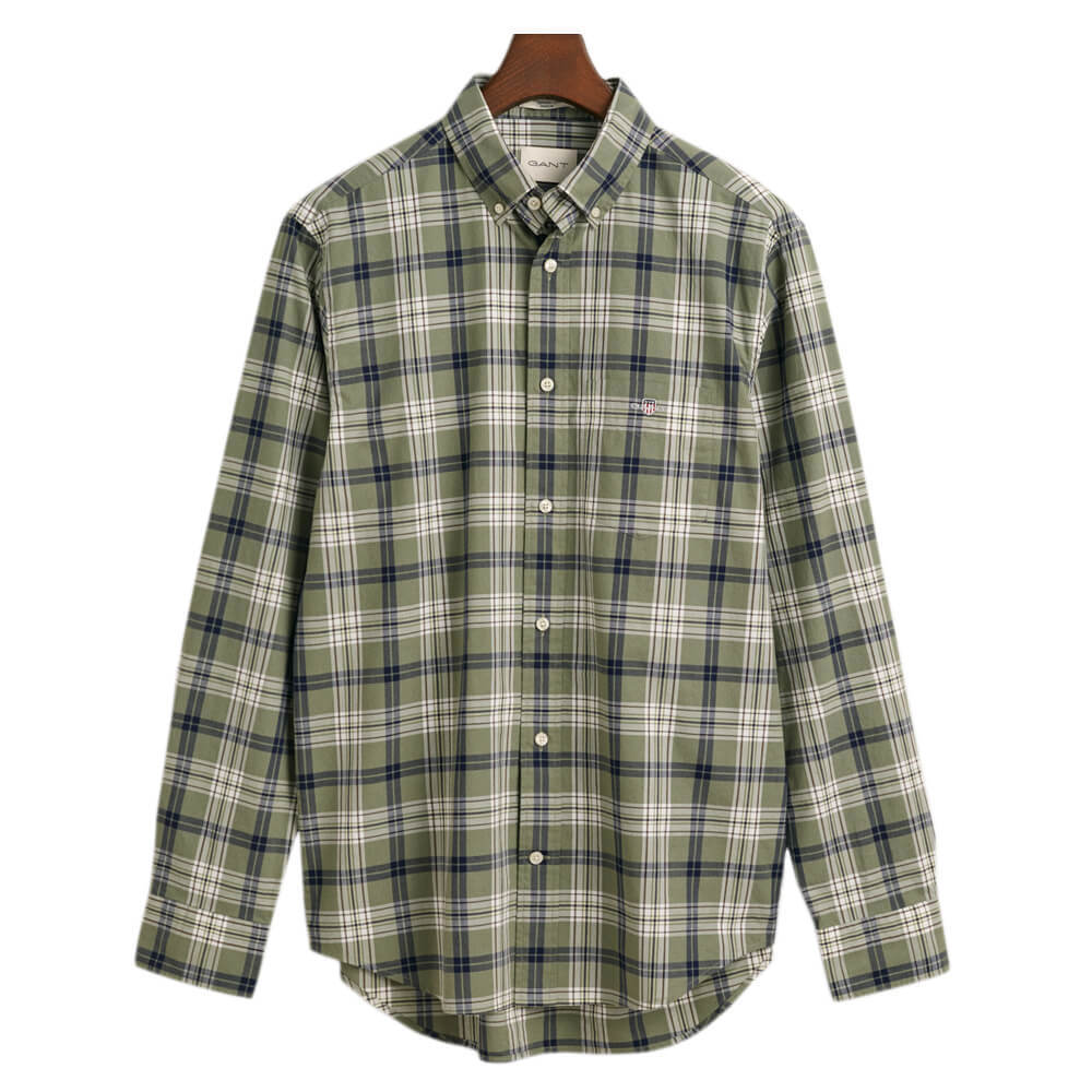 GANT Regular Fit Checked Poplin Shirt | Jarrolds, Norwich