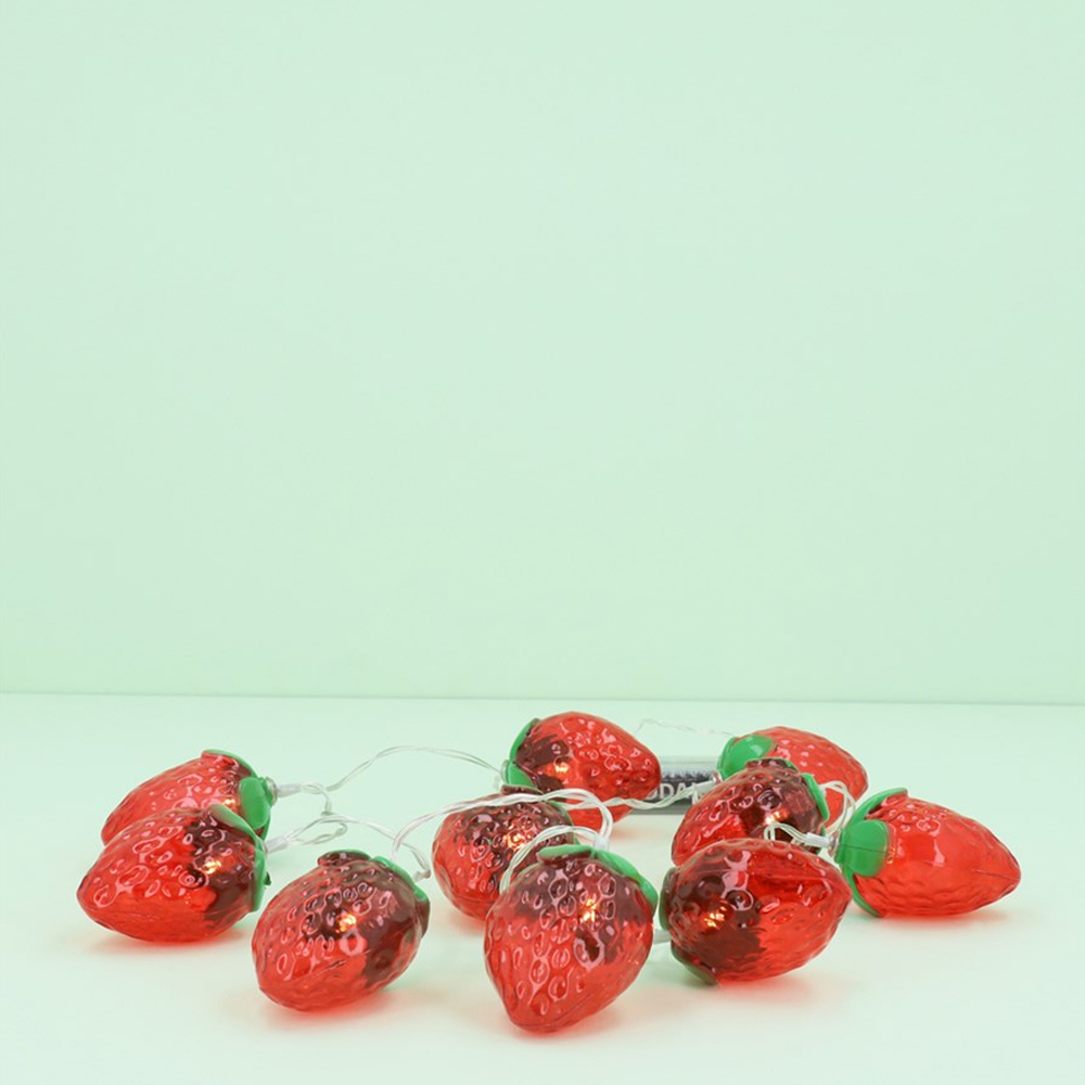 Gisela Graham Acrylic LED String Lights Strawberry | Jarrolds, Norwich