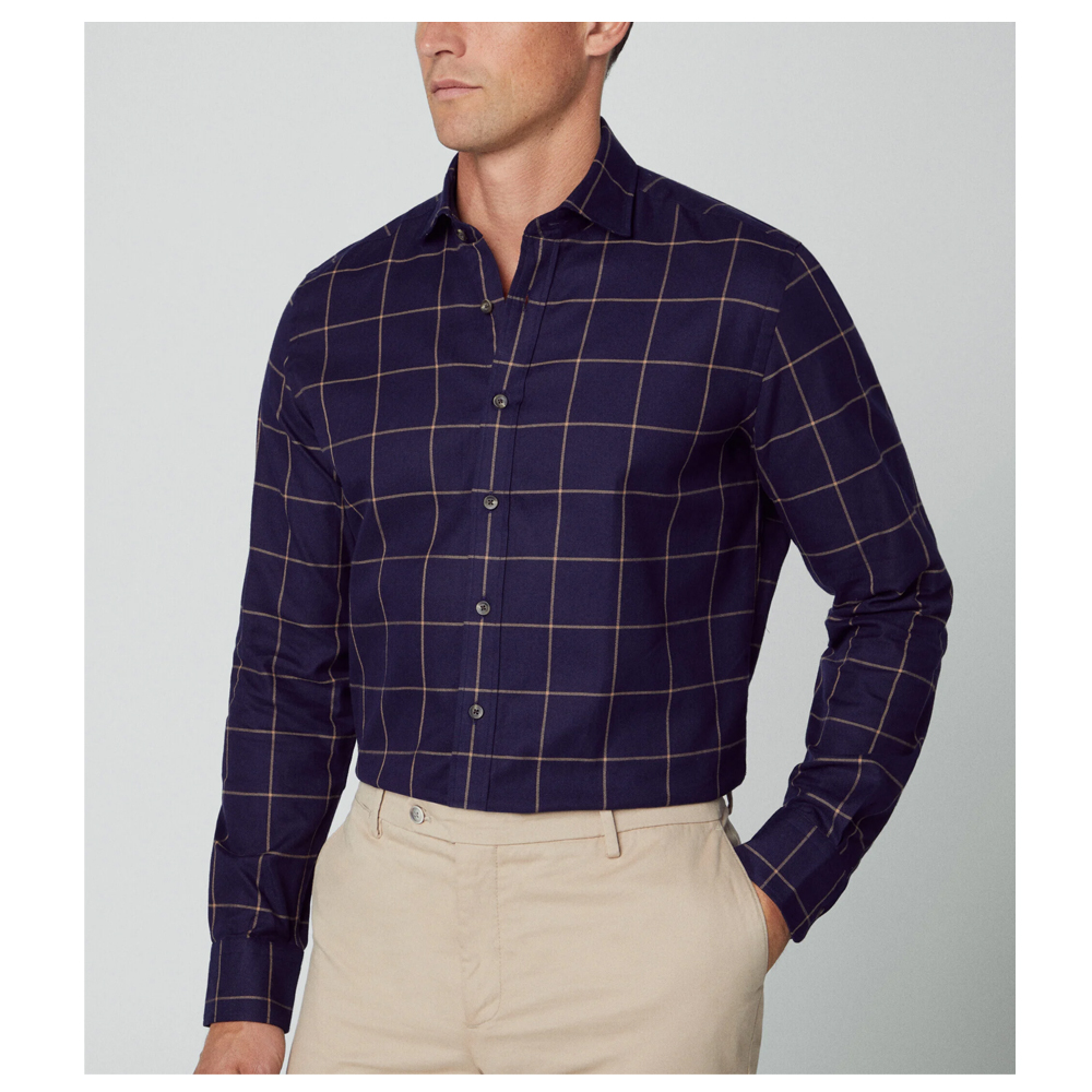 Hackett Slim Fit Windowpane Check Shirt | Jarrolds, Norwich