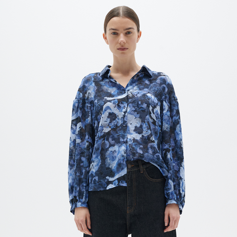 InWear Blue Floral Nisiral Shirt | Jarrolds, Norwich