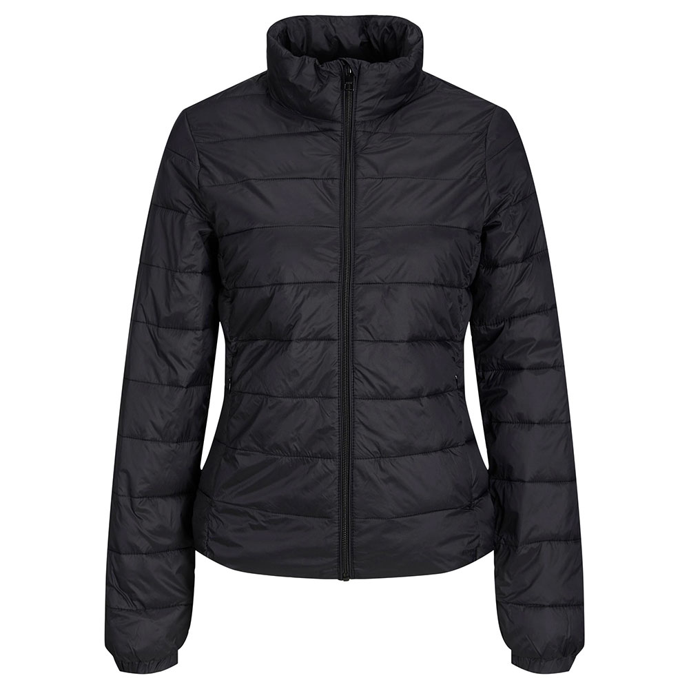 JJXX Nora Lightweight Jacket Black puffer coat high neck zip autumn winter - SMALL, BLACK