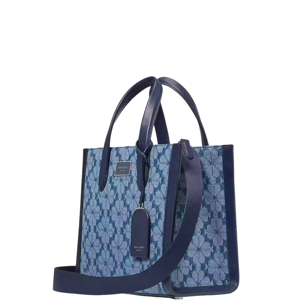Kate Spade New York Flower Jacquard Denim Manhattan Small Tote