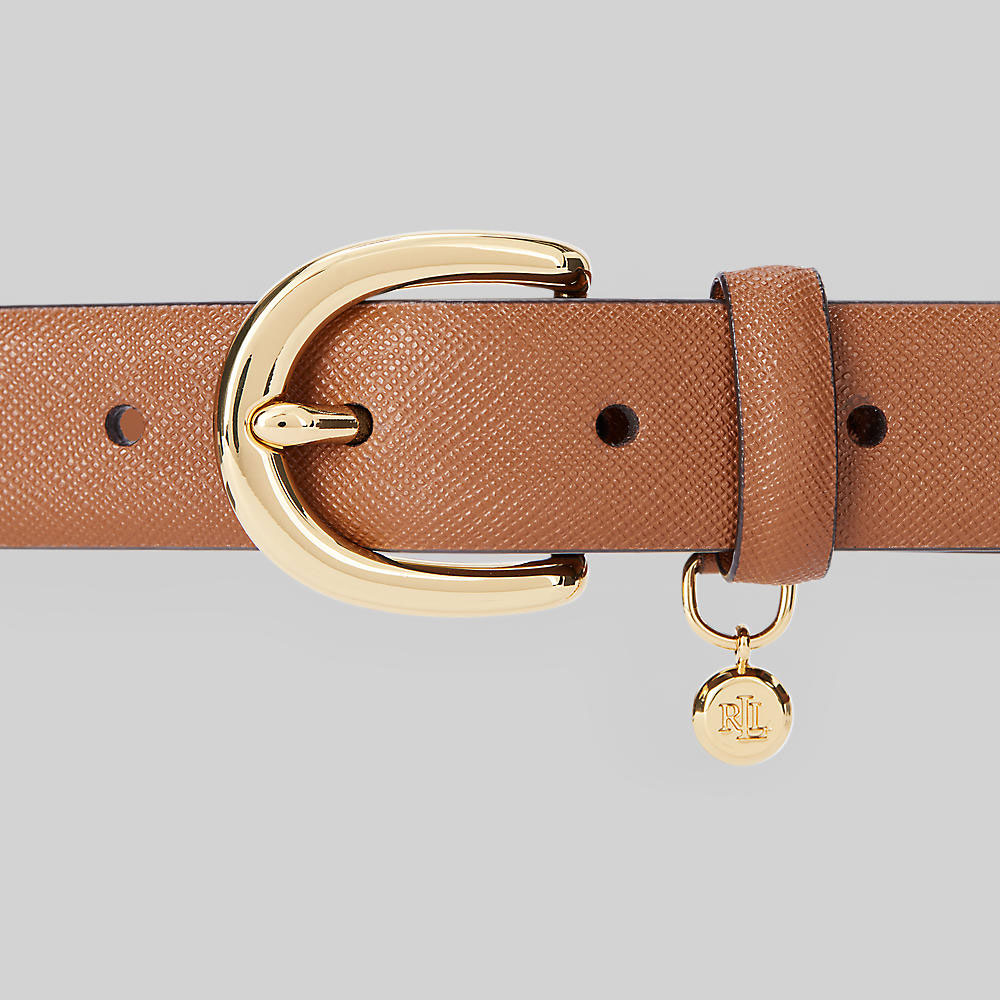 Lauren Ralph Lauren Charm Saffiano Leather Belt | Jarrolds, Norwich