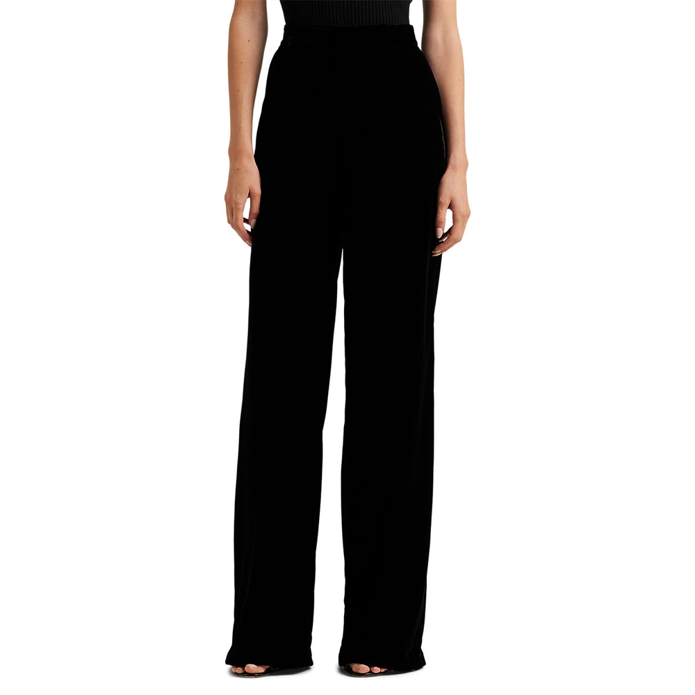 Ralph lauren black velvet hot sale pants