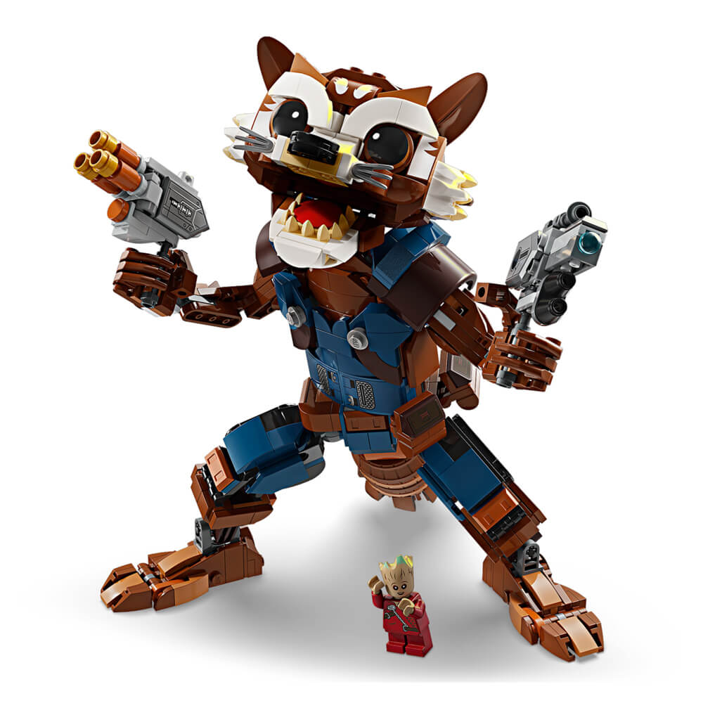 LEGO Marvel Rocket & Baby Groot Minifigure, Guardians of the Galaxy  Inspired Marvel Toy for Kids, Buildable Marvel Action Figure for Play and  Display, Gift for Boys and Girls Ages 10 and