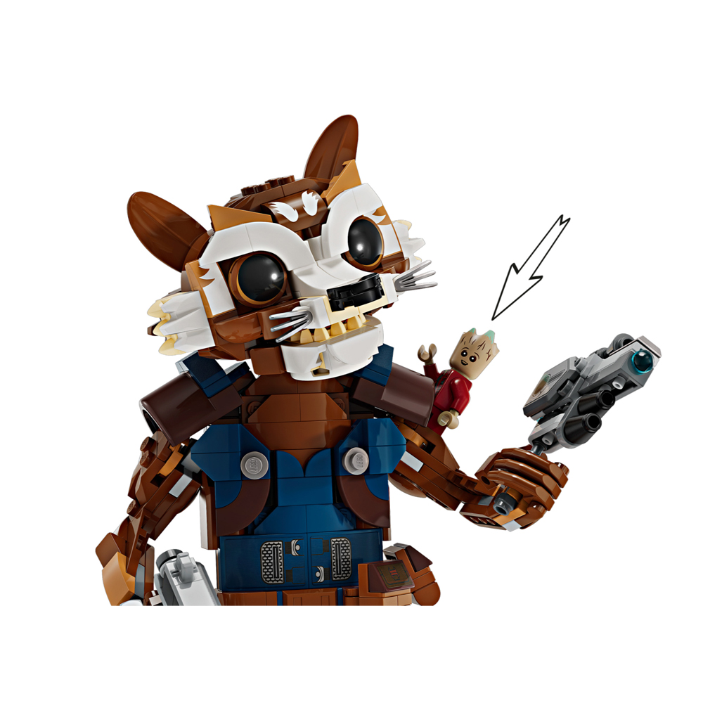 LEGO Marvel Rocket & Baby Groot Minifigure, Guardians of the Galaxy  Inspired Marvel Toy for Kids, Buildable Marvel Action Figure for Play and  Display, Gift for Boys and Girls Ages 10 and