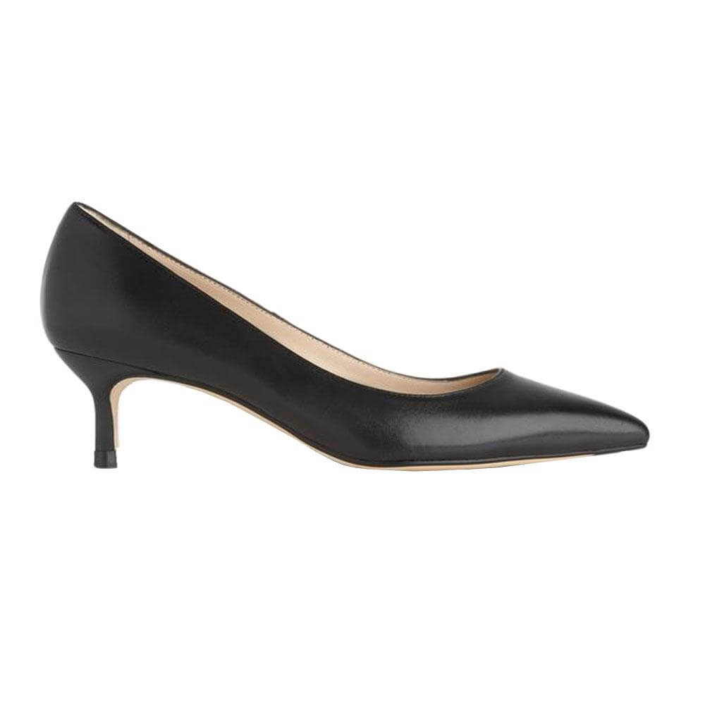 L.K. Bennett Audrey Leather Kitten Heel Courts | Jarrolds, Norwich