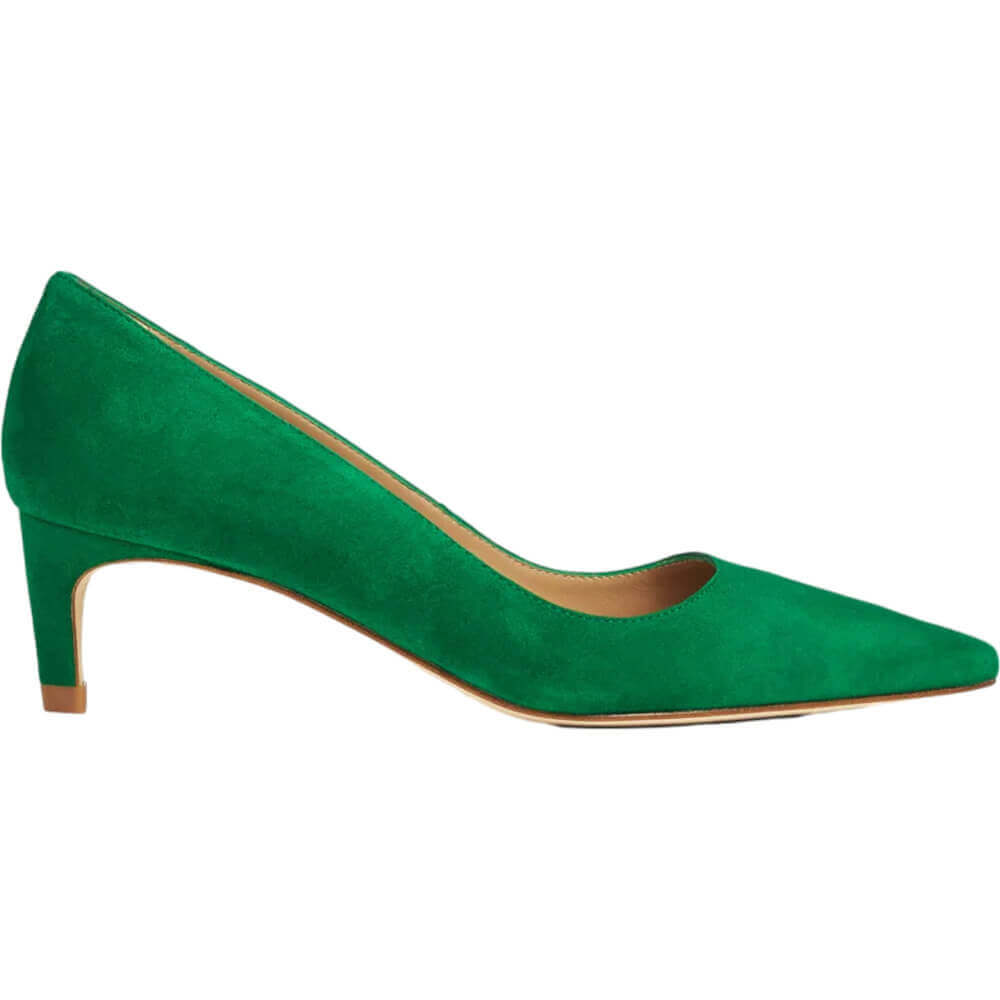 Lk Bennett Forest Green Court Shoes Lk Bennett Kitten Heel Shoes Top