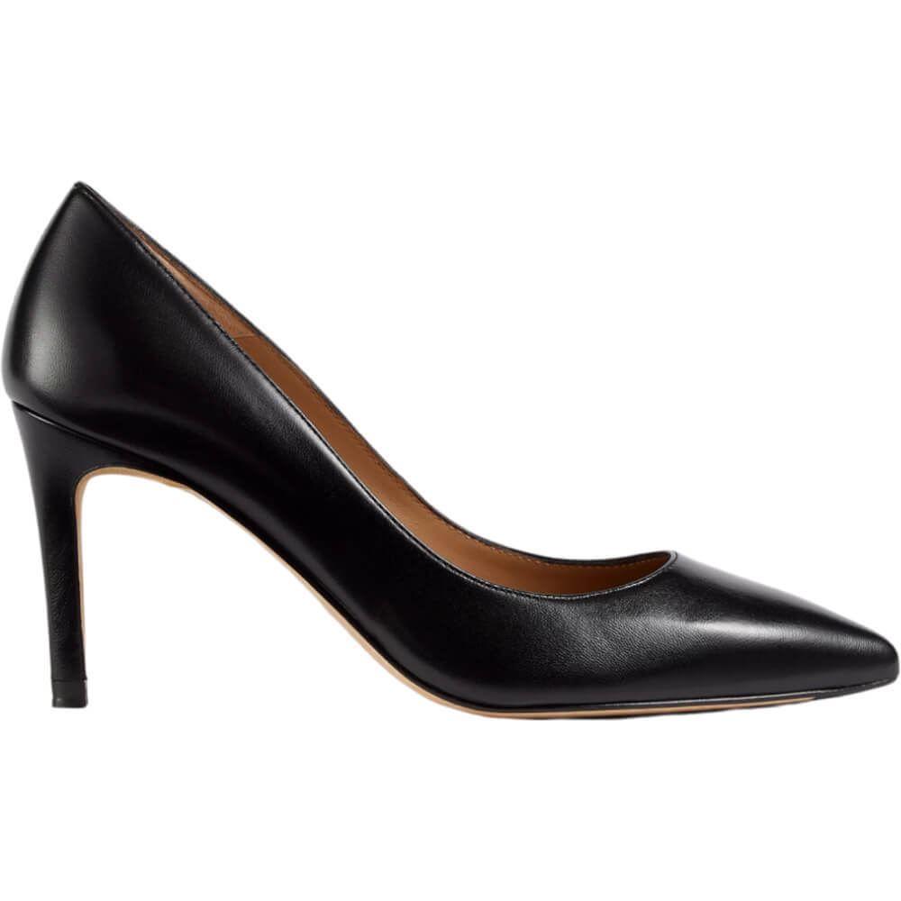 LK Bennett Floret Black Nappa Leather Pointed Toe Courts | Jarrolds ...