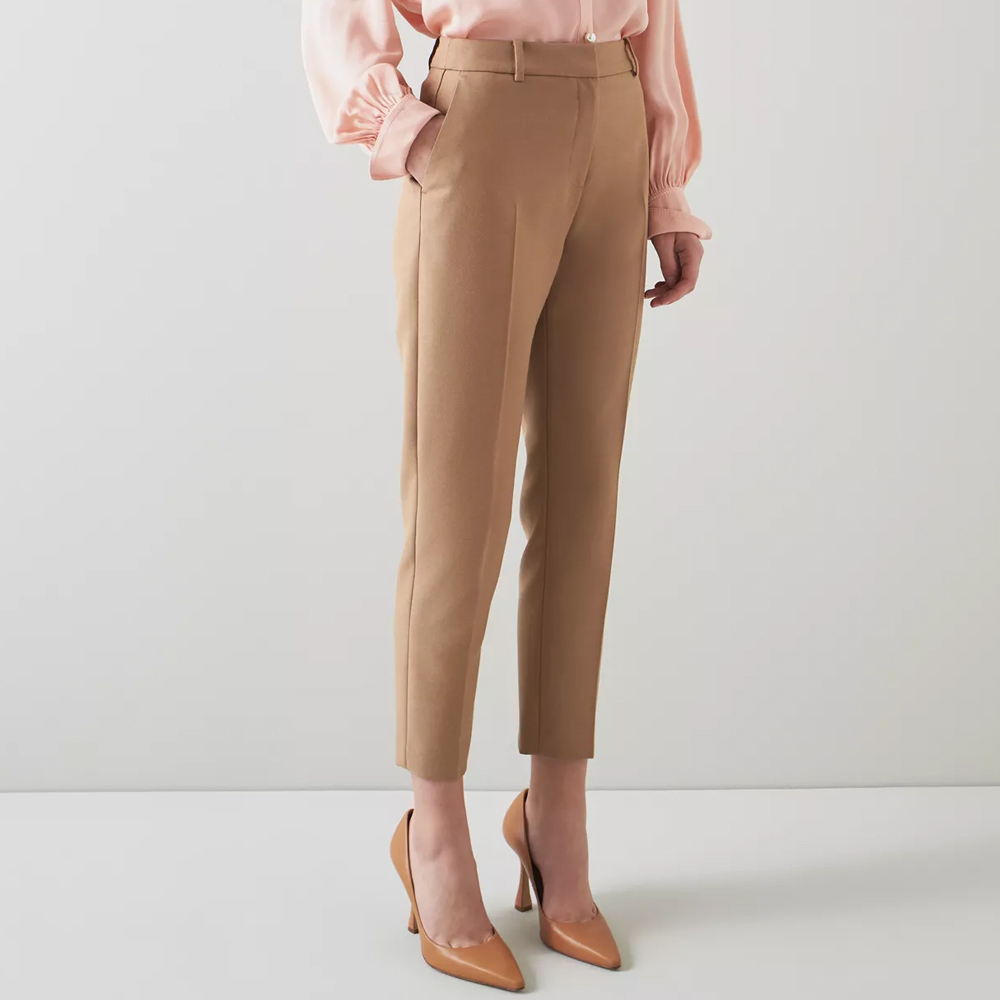 Womens Camel Lidy Trousers Cappuccino | Le Temps des Cerises Pants & Chinos  ~ The Fool Story