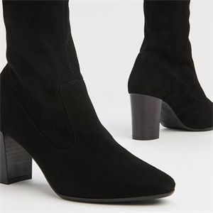 L.K. Bennett Alice Black Stretch Suede Ankle Boots | Jarrolds, Norwich