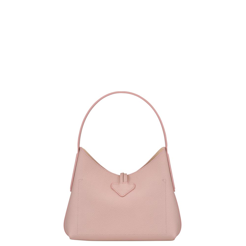 Longchamp Hobo Bag M Roseau In Pale Pink