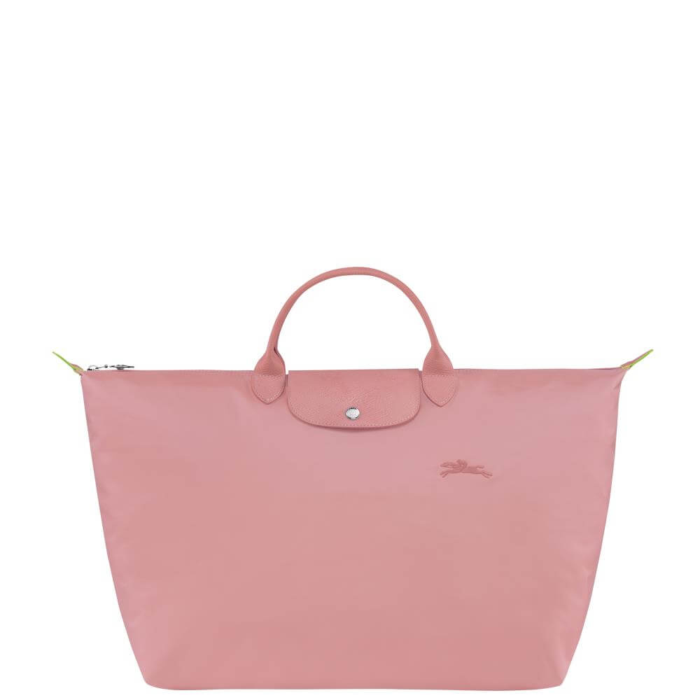 Longchamp Le Pliage Green Petal Pink Travel Bag L
