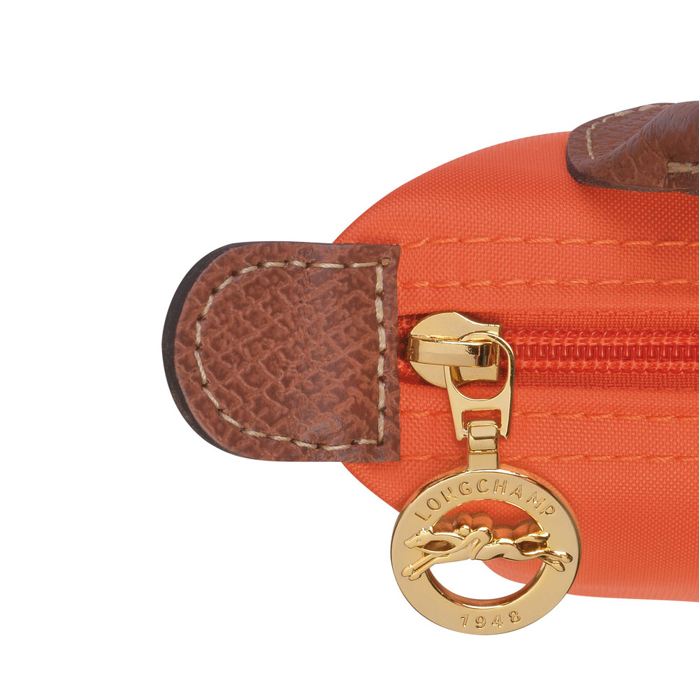 Longchamp Le Pliage Original Orange Pouch with Handle Jarrolds Norwich