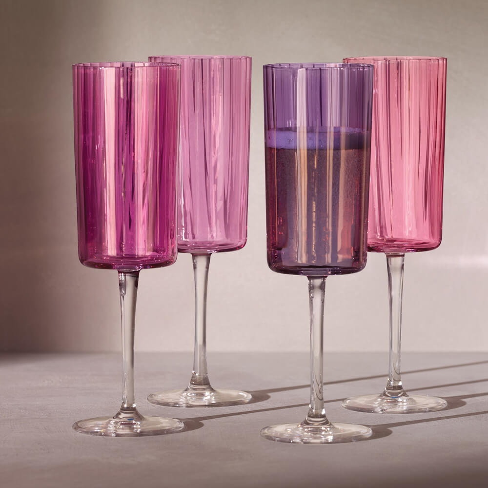 LSA International Otis Champagne Flutes Set of 4