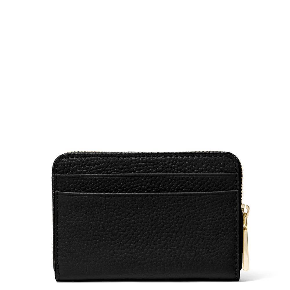 MICHAEL KORS Jet Set Black Pebbled Leather Wallet